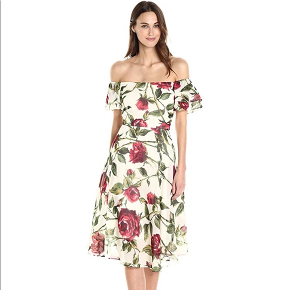 Betsey Johnson Dresses & Skirts - Betsy Johnson floral off shoulder dress